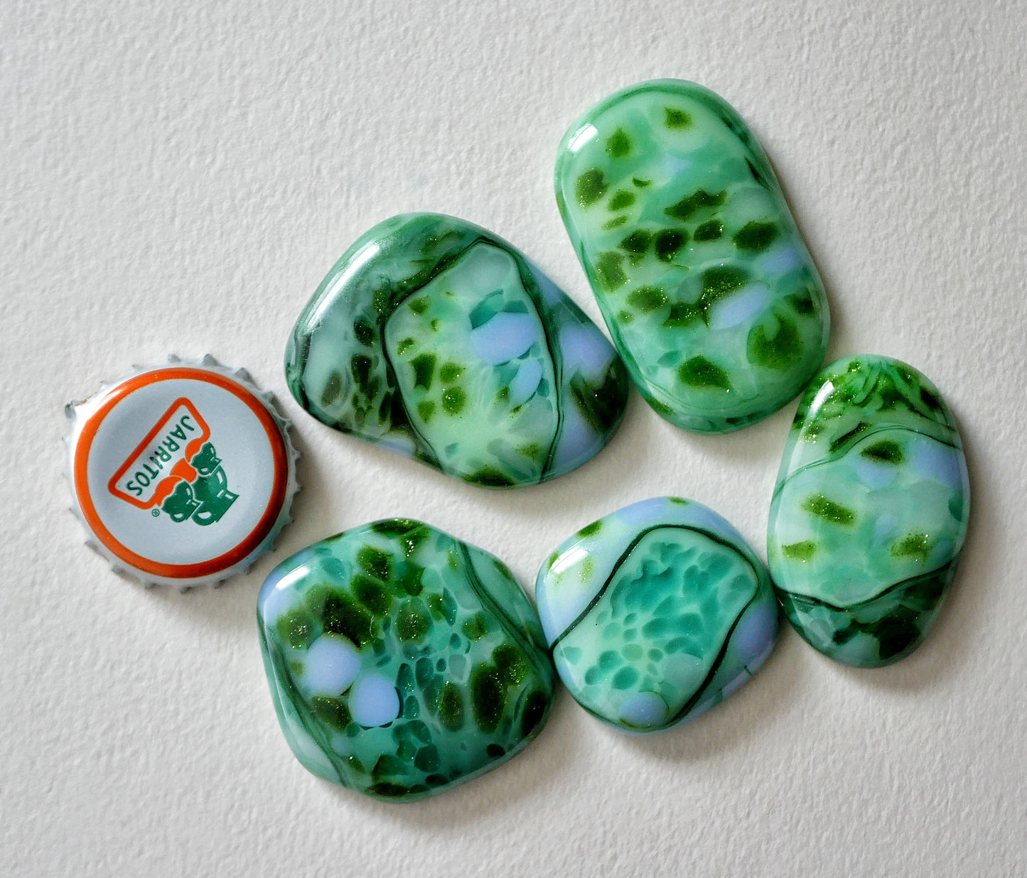 Green and Lavender Cabochon Set