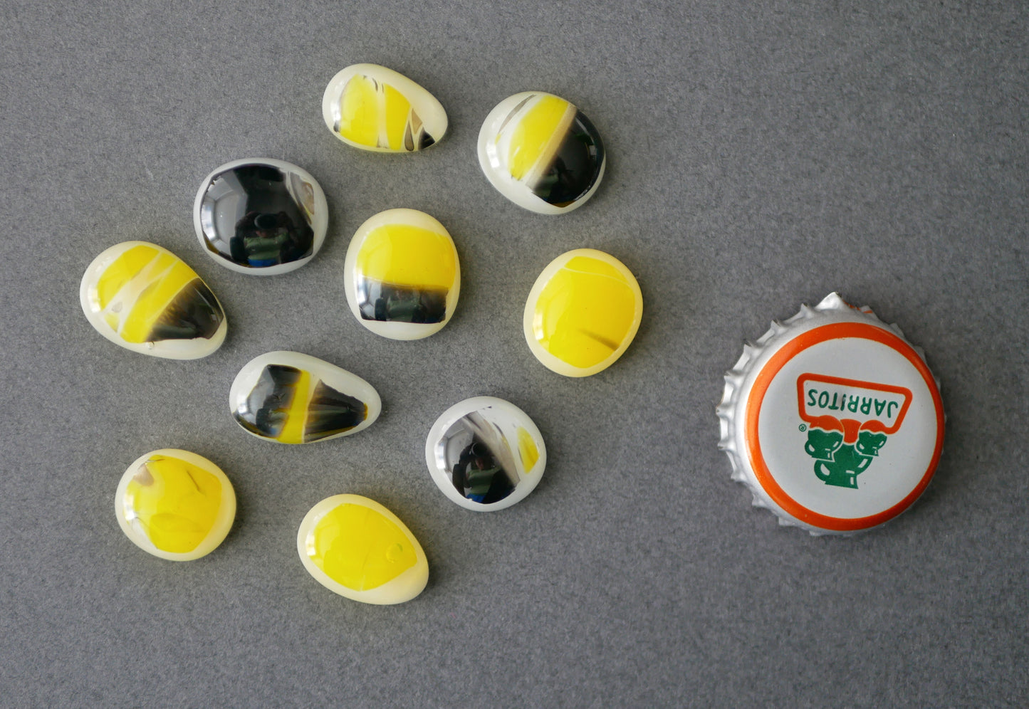 10 Yellow and Black Tokens