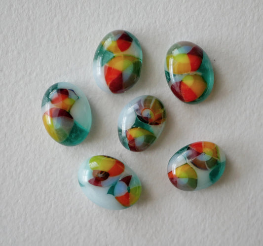 6 Blue and Rainbow Tokens