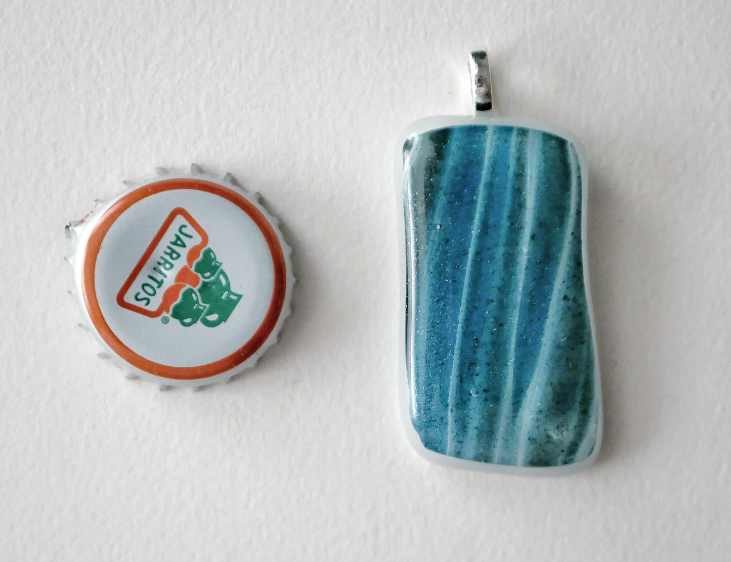 Rippling Blue Pendant #1 (Base Metal) (PENDANT ONLY)