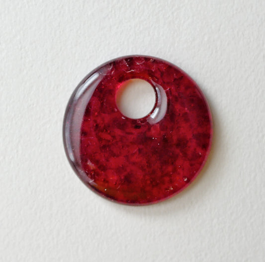Round Pendant: Mottled Reds (PENDANT ONLY)