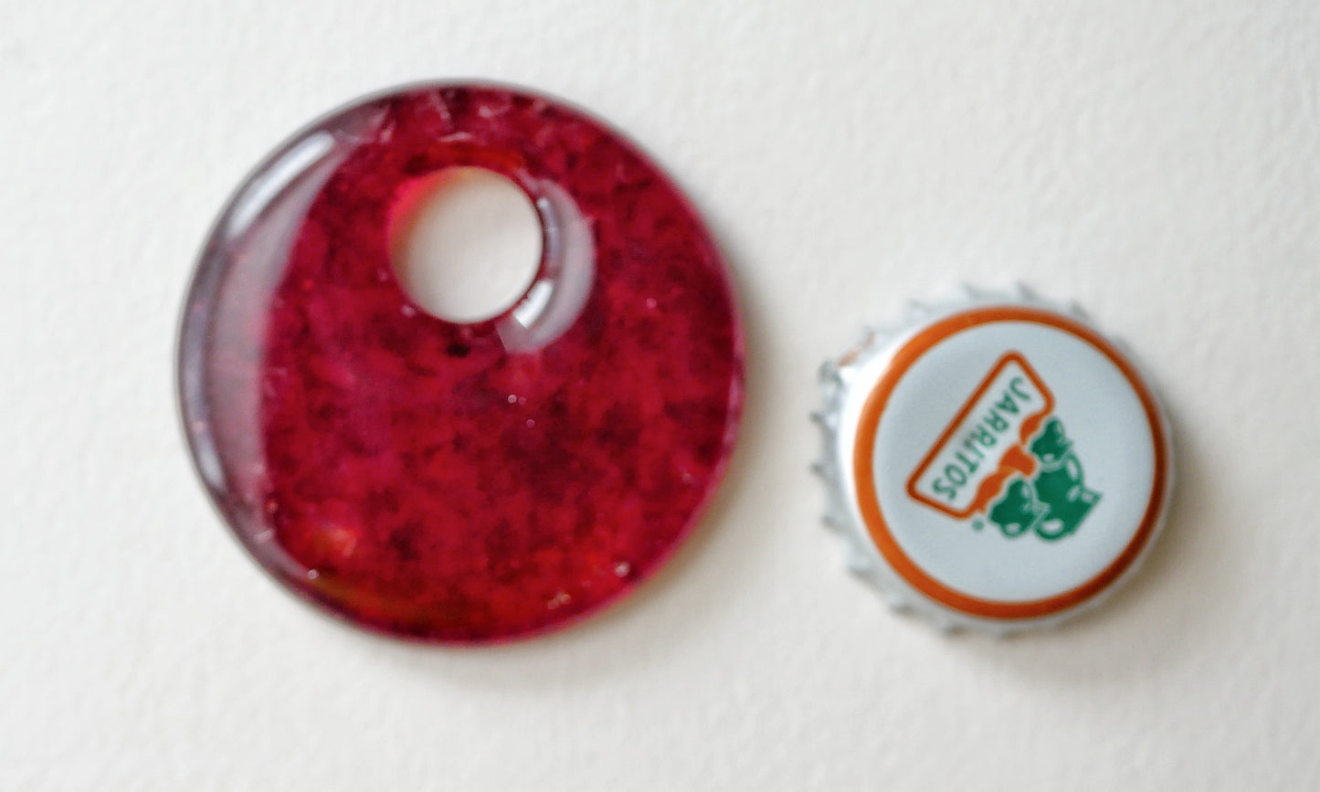 Round Pendant: Mottled Reds (PENDANT ONLY)