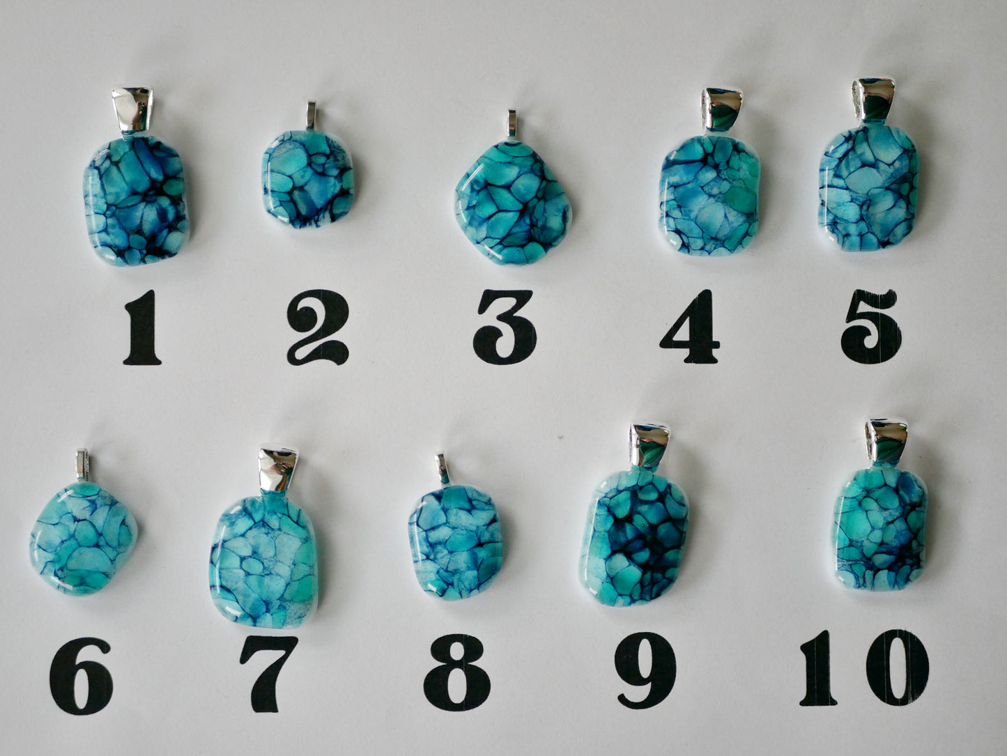 Aqua Dragonskin Pendant (Base Metal)