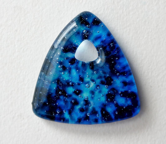 Triangle Pendant: Mottled Blues (PENDANT ONLY)