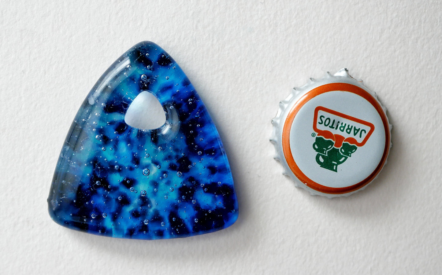 Triangle Pendant: Mottled Blues (PENDANT ONLY)