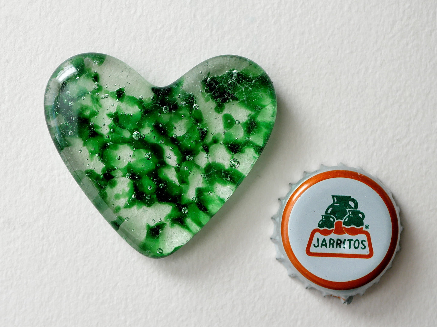 Green and Clear Pocket Heart