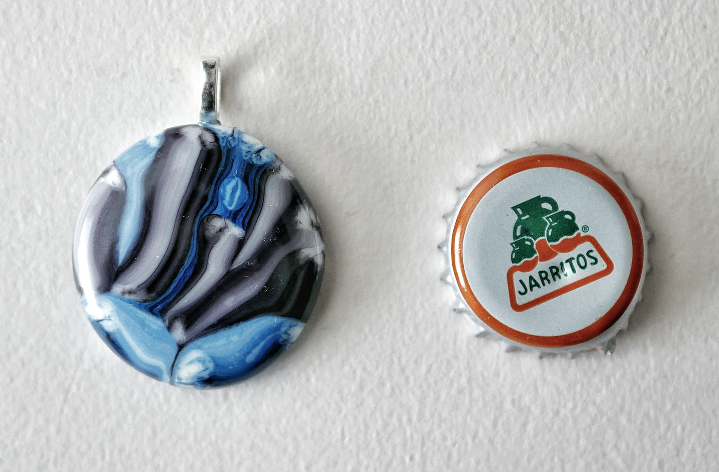 Blue and Purple Brushstroke Pendant (Base Metal) (PENDANT ONLY)