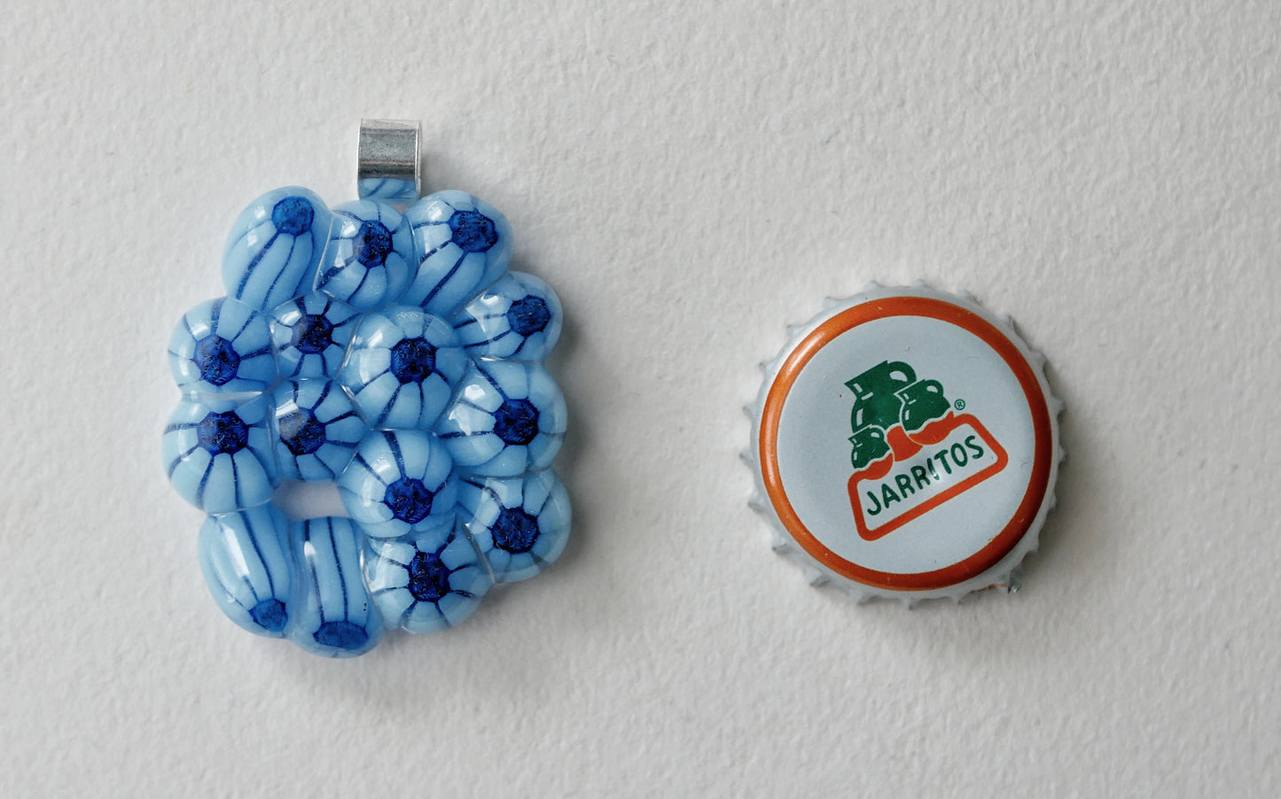 Blue Floral Cluster Pendant (Sterling Silver) (PENDANT ONLY)