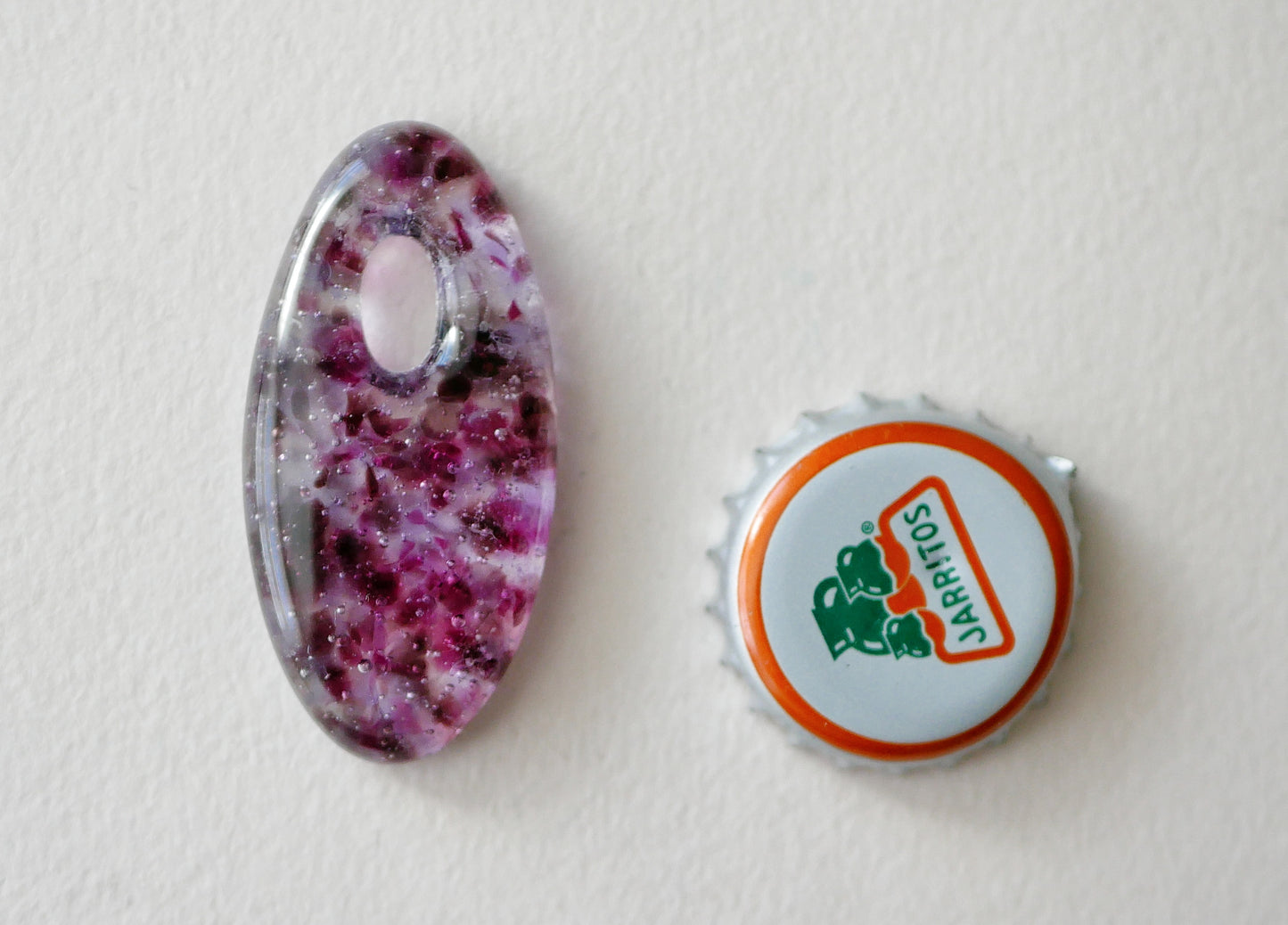 Oval Pendant: Mottled Purples (PENDANT ONLY)