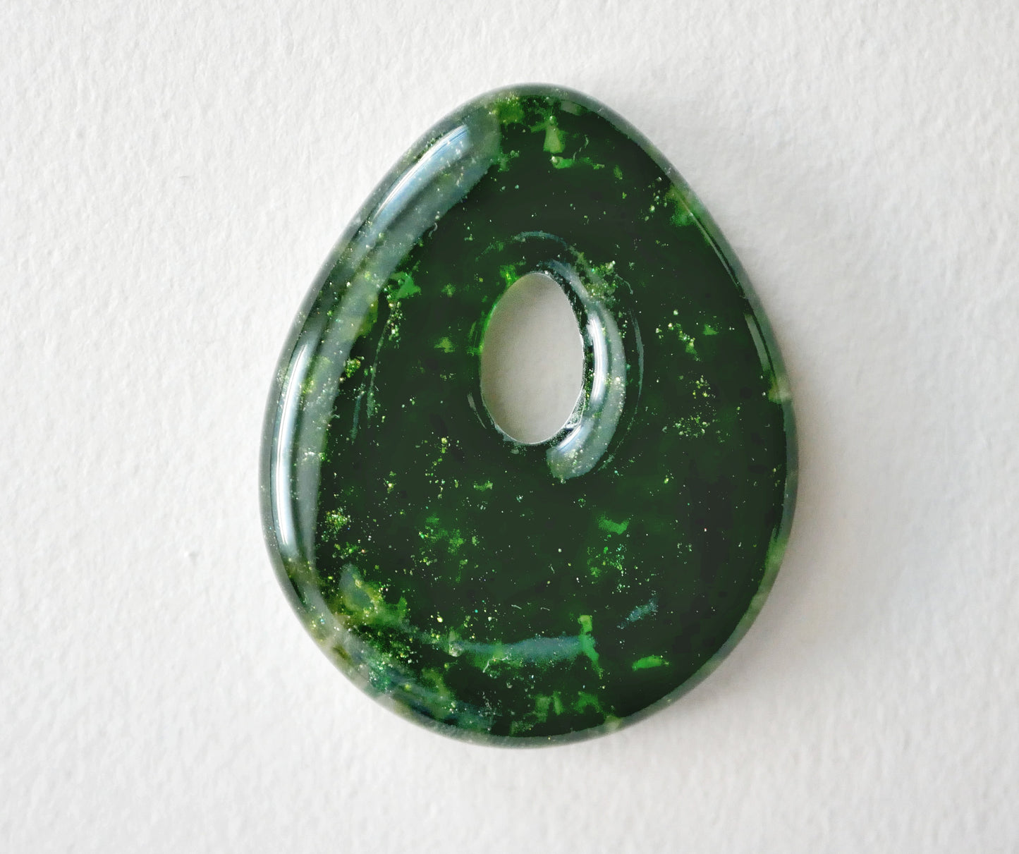 Teardrop Pendant: Mottled Aventurine and Greens (PENDANT ONLY)