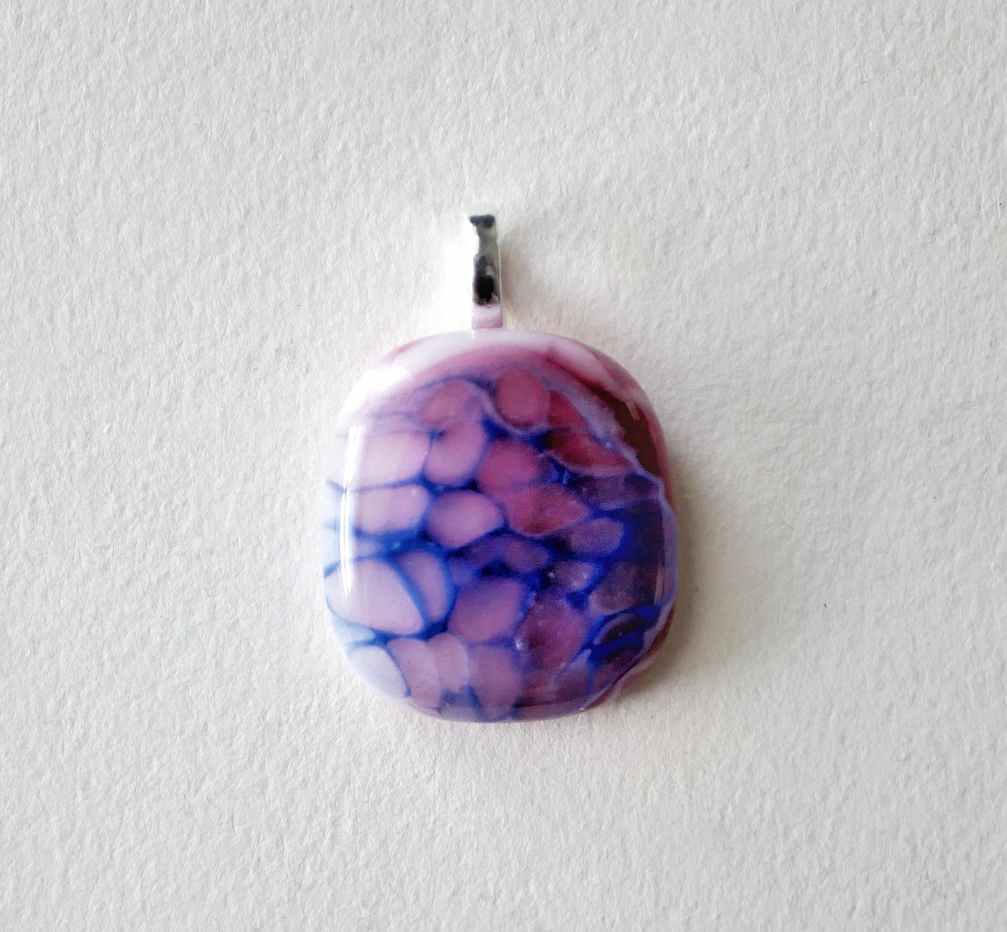 Pink and Blue Dragonskin Pendant #3 (Base Metal) (PENDANT ONLY)