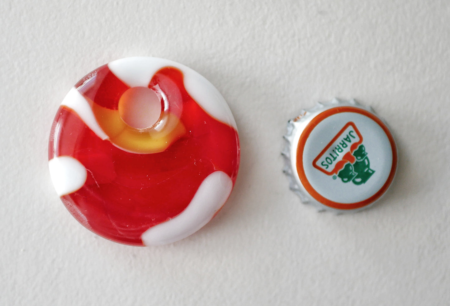 Circle Pendant: Red, Orange and White (PENDANT ONLY)