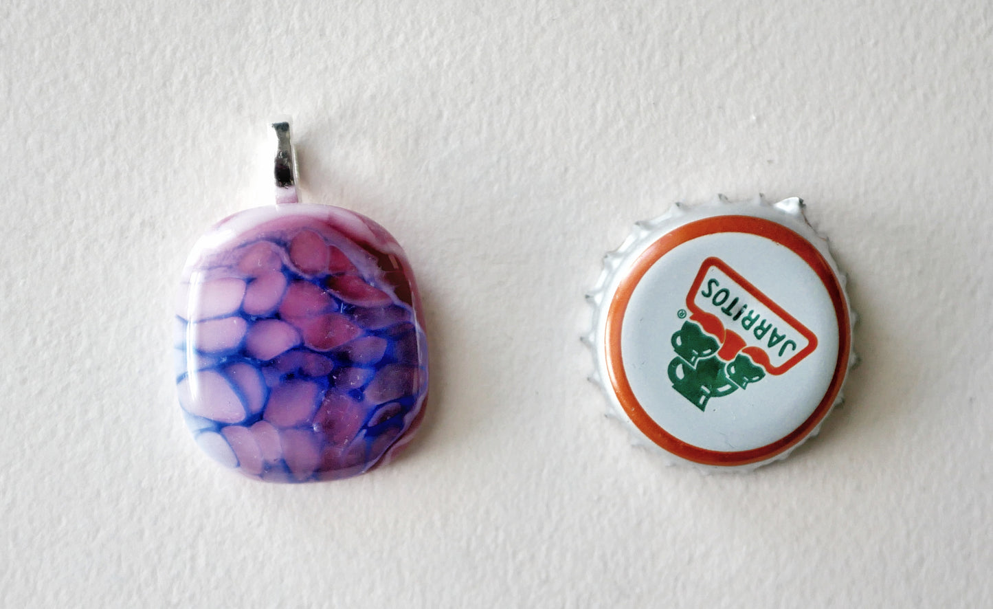 Pink and Blue Dragonskin Pendant #3 (Base Metal) (PENDANT ONLY)