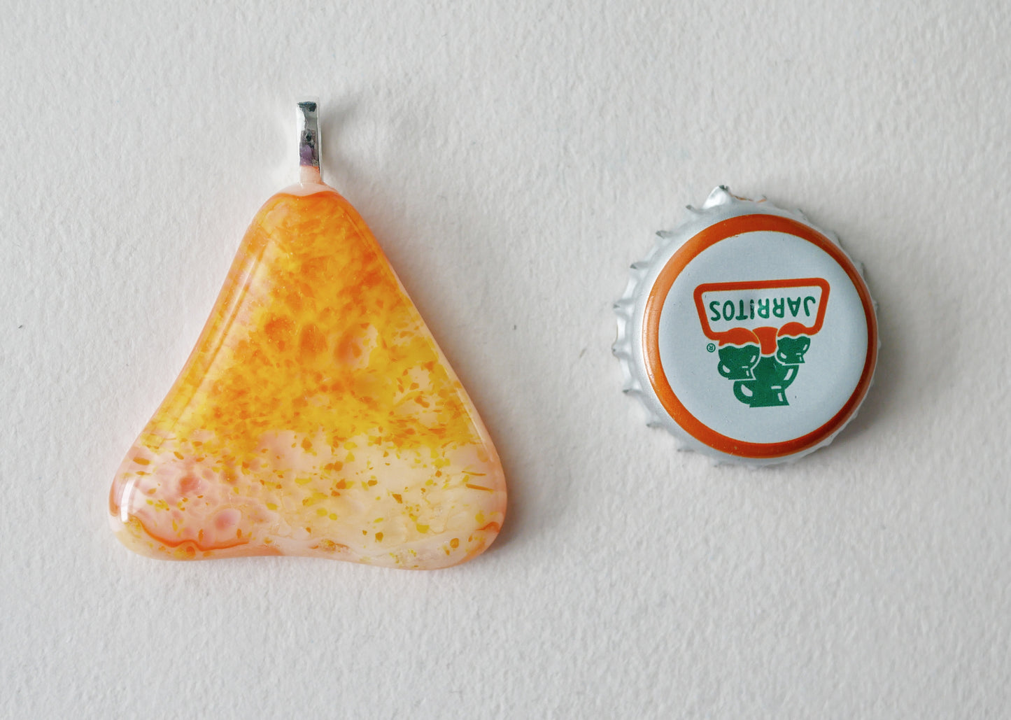 Yellow and Orange Pendant #3 (Base Metal) (PENDANT ONLY)