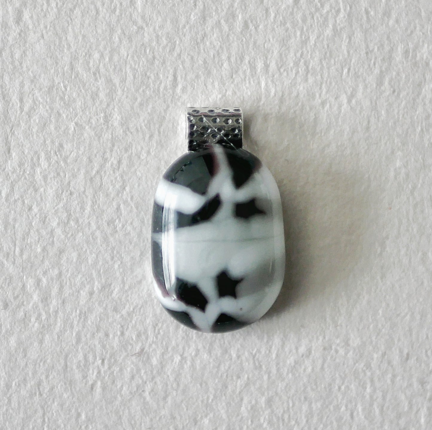 Black, Grey and White Pendant #1 (Sterling Silver) (PENDANT ONLY)