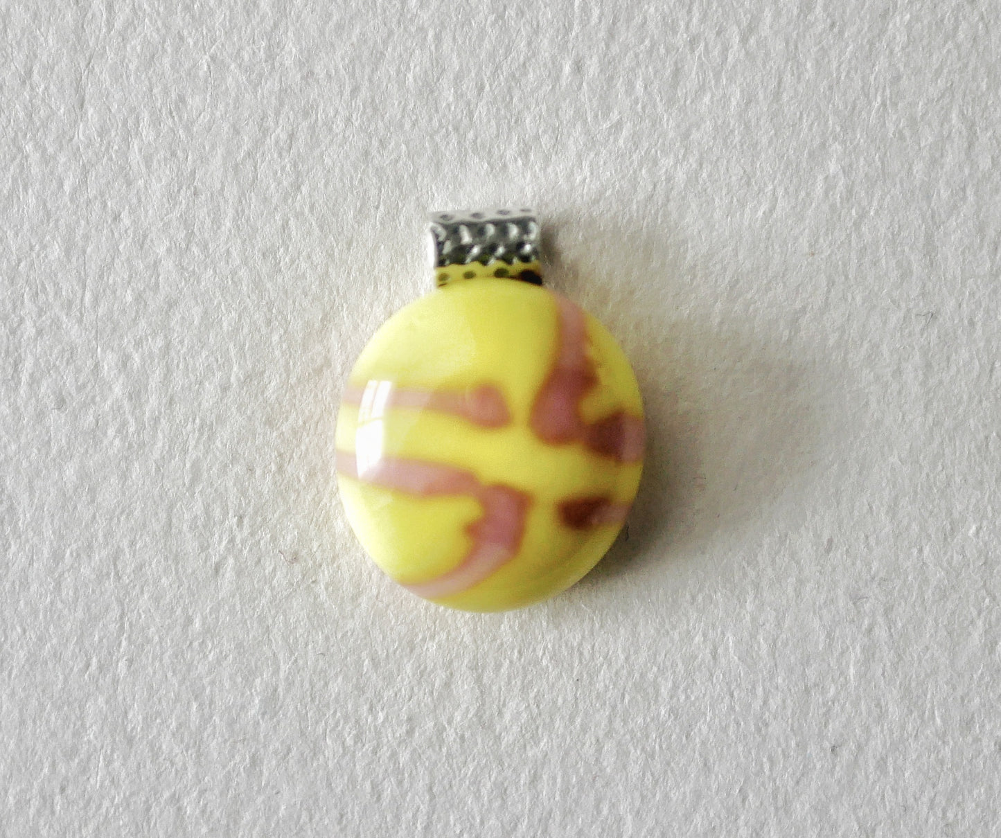 Yellow and Pink Pendant #1 (Sterling Silver) (PENDANT ONLY)