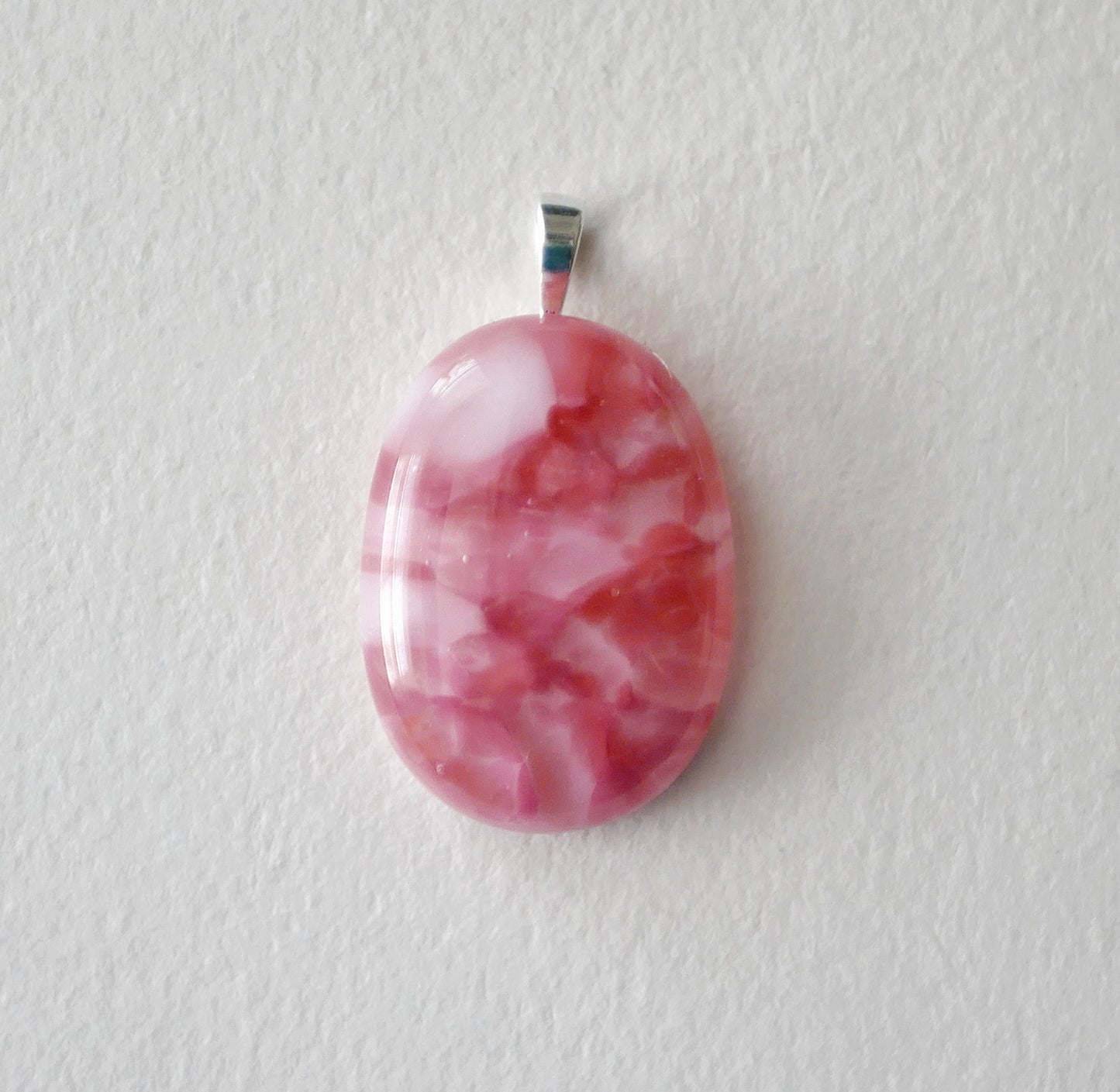 Dark Pink Pendant #2 (Sterling Silver) (PENDANT ONLY)