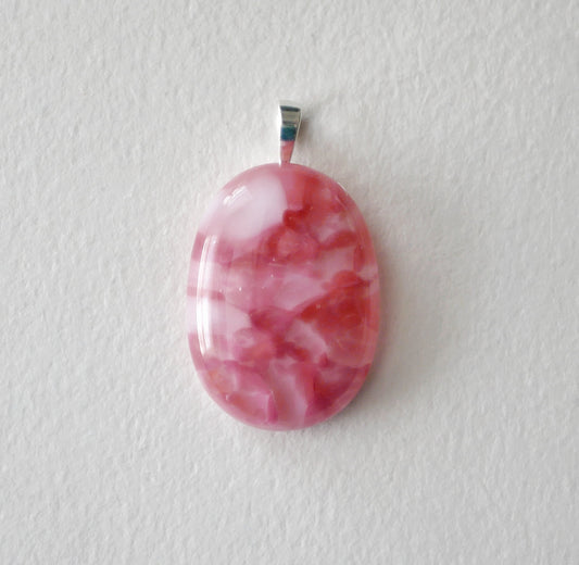 Dark Pink Pendant #2 (Sterling Silver) (PENDANT ONLY)