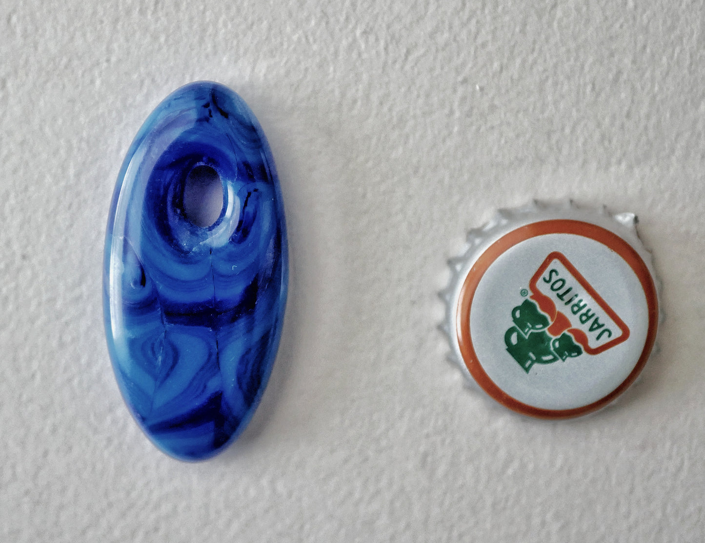 Oval Pendant: Deep Blue Swirl (PENDANT ONLY)
