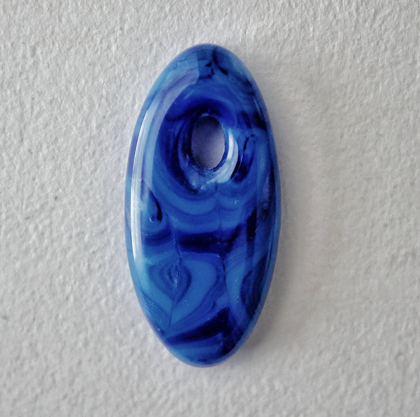 Oval Pendant: Deep Blue Swirl (PENDANT ONLY)