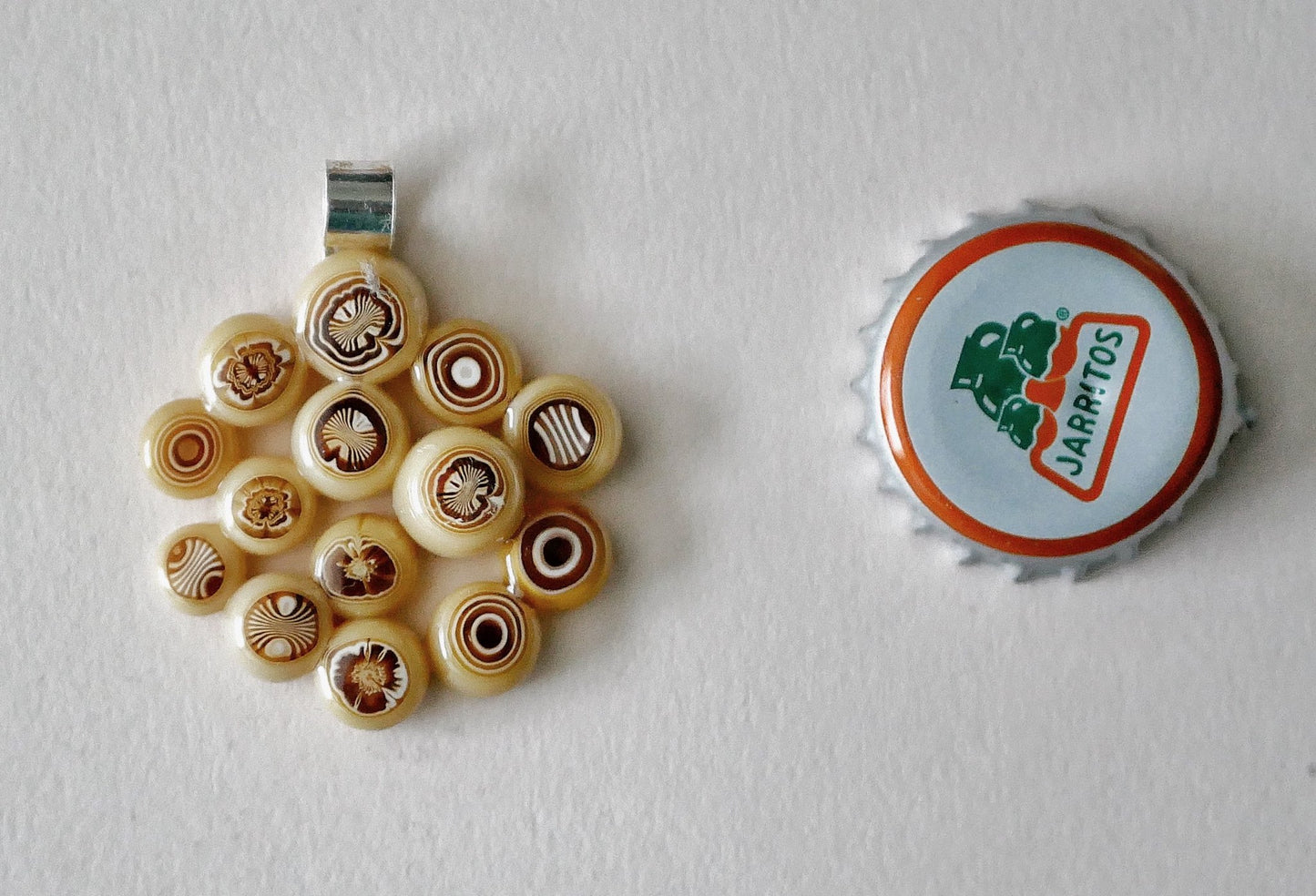 Tan Cluster Pendant (Sterling Silver) (PENDANT ONLY)