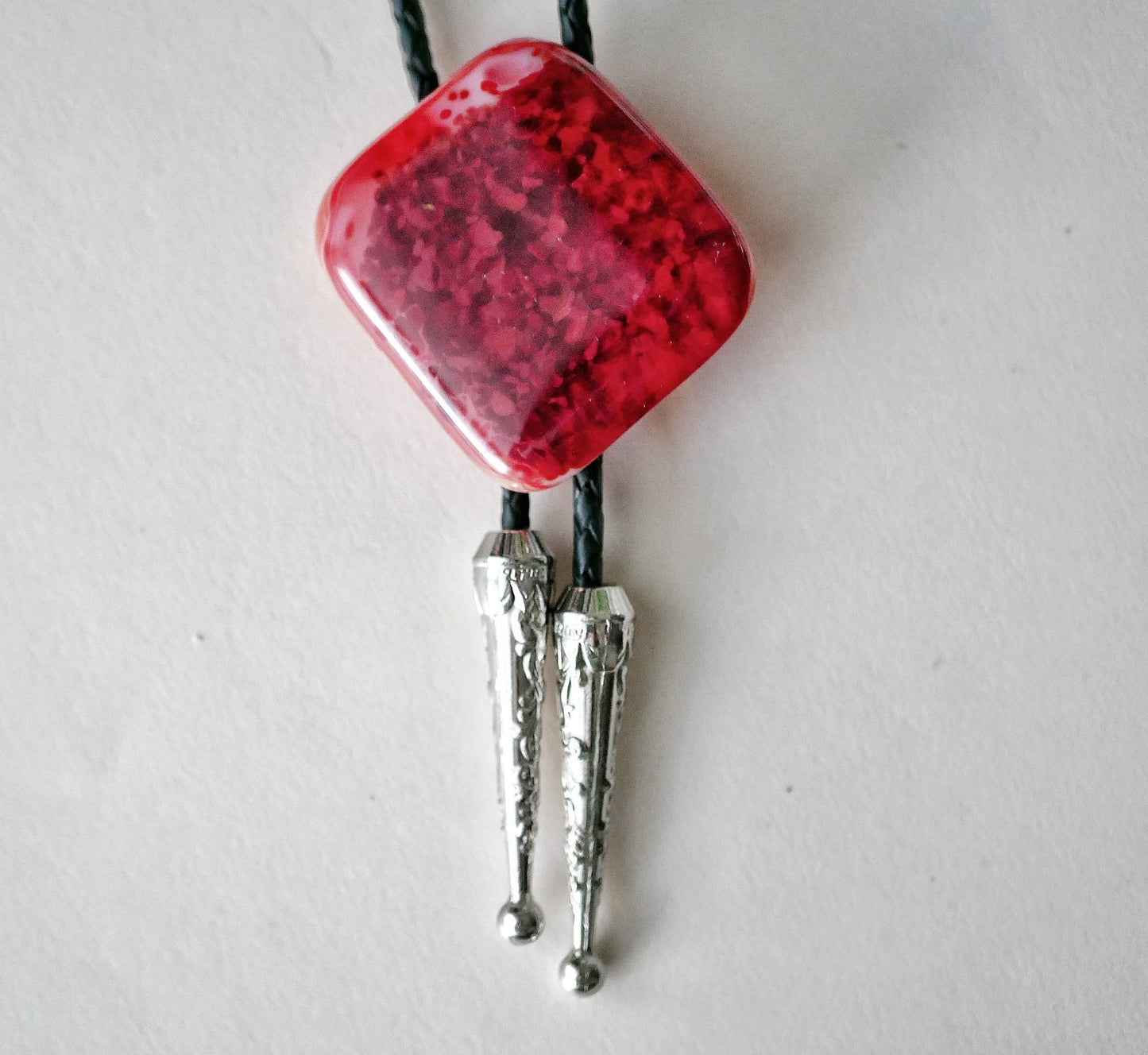 Mottled Red Bolo Tie #5