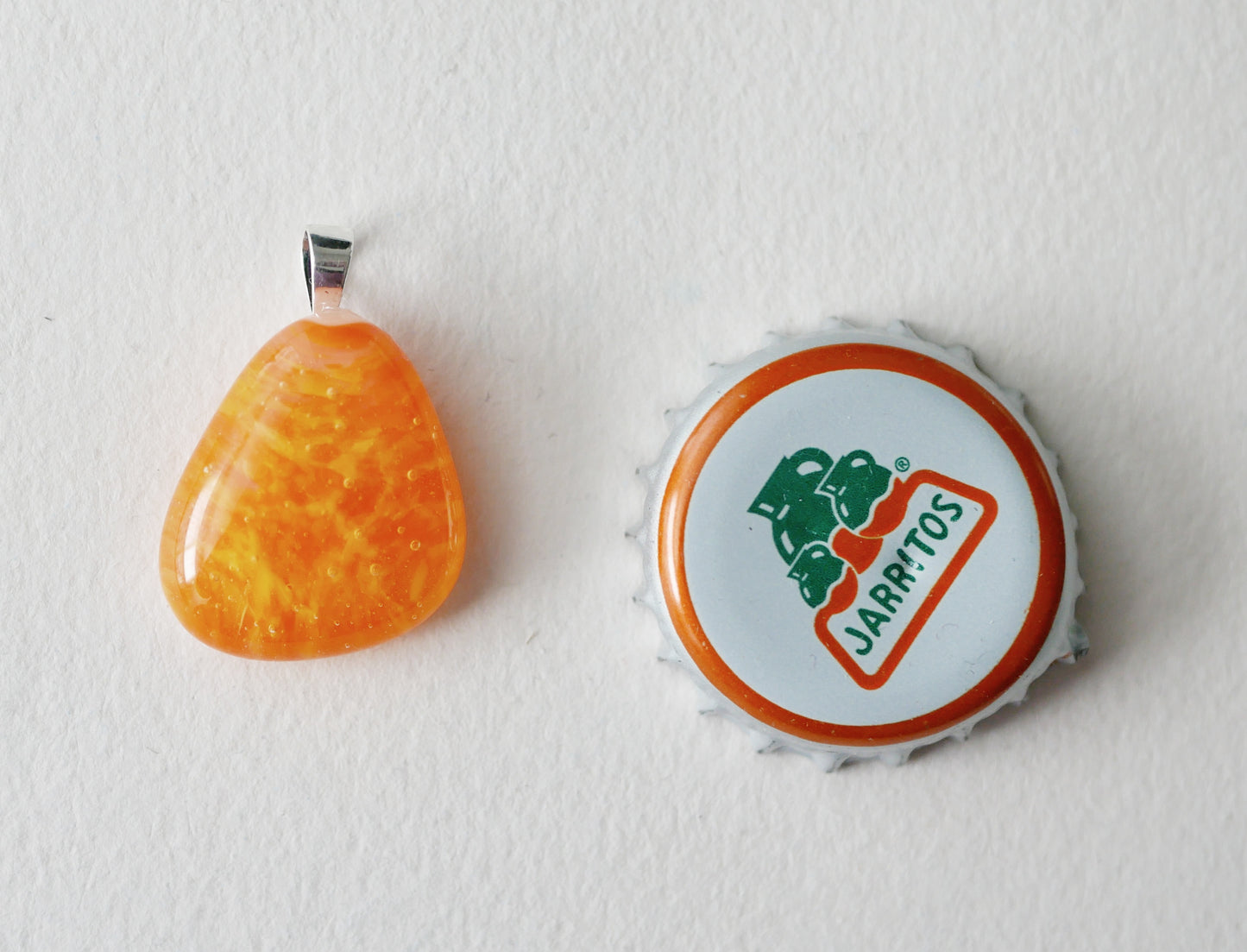Orange and Yellow Pendant #1 (Sterling Silver) (PENDANT ONLY)