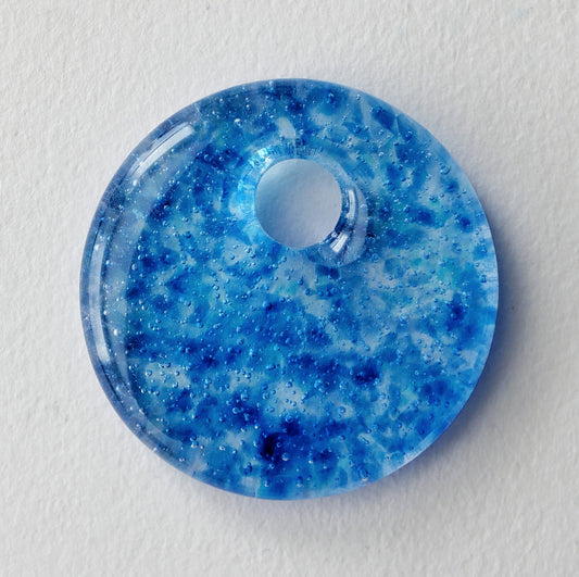 Round Pendant: Speckled Blues (PENDANT ONLY)