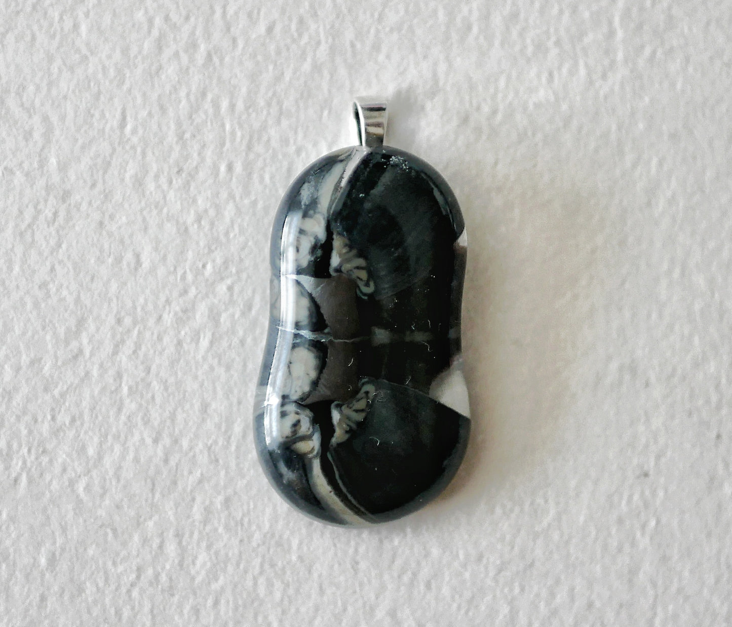 Black and Brown Pendant #1 (Sterling Silver) (PENDANT ONLY)