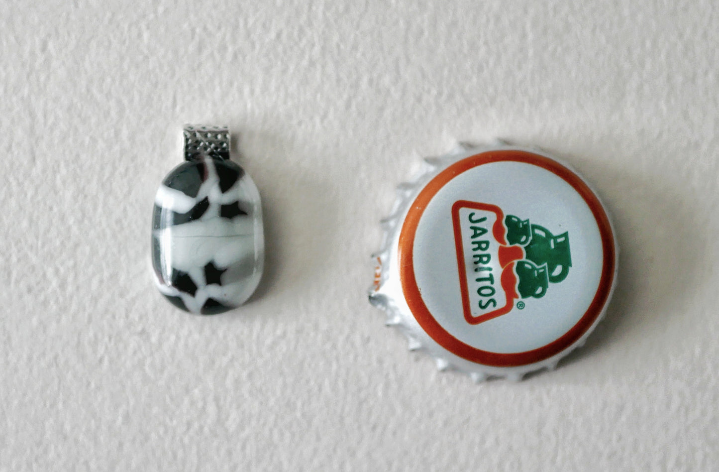Black, Grey and White Pendant #1 (Sterling Silver) (PENDANT ONLY)