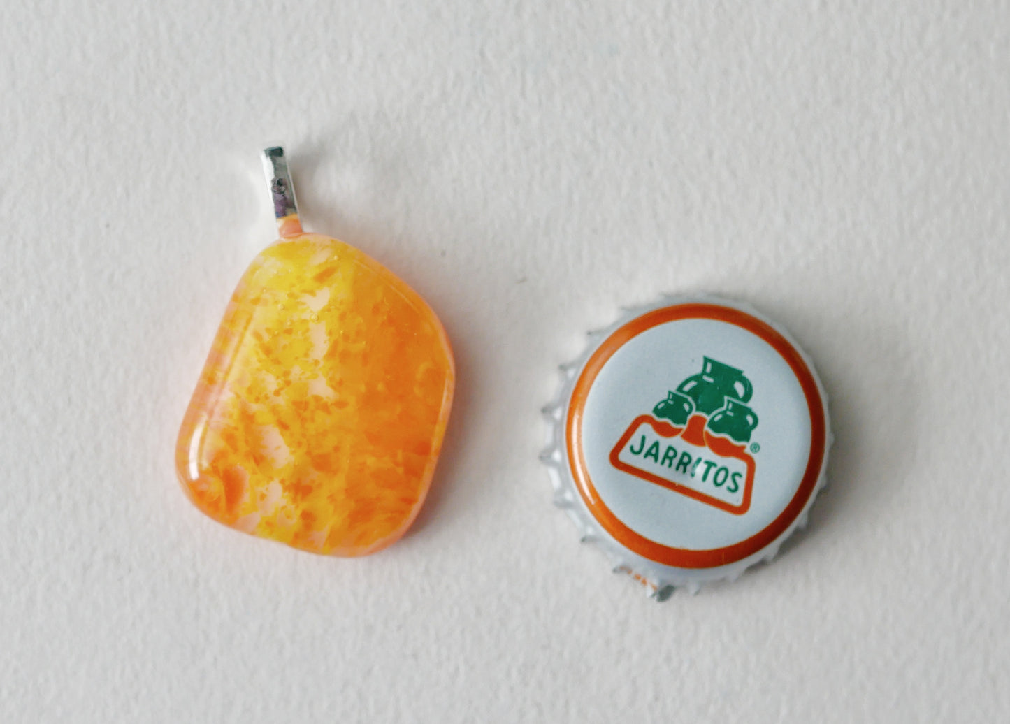 Yellow and Orange Pendant #1 (Base Metal) (PENDANT ONLY)