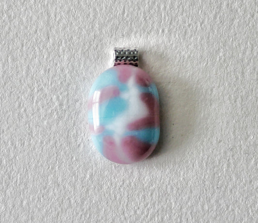Trans Pride Pendant #2 (Sterling Silver) (PENDANT ONLY)
