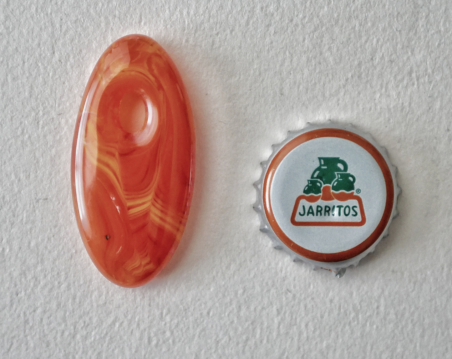 Oval Pendant: Orange Swirl (PENDANT ONLY)