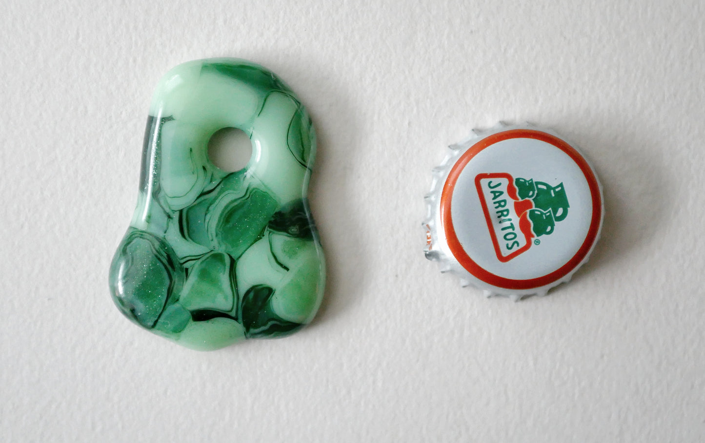 Green Blob Pendant with Hole #3 (PENDANT ONLY)