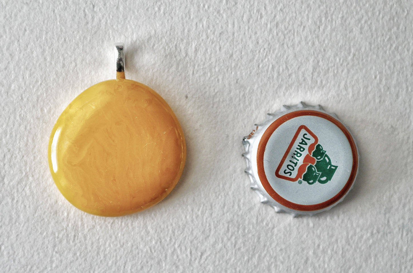 Orange Brushstroke Pendant (Base Metal) (PENDANT ONLY)