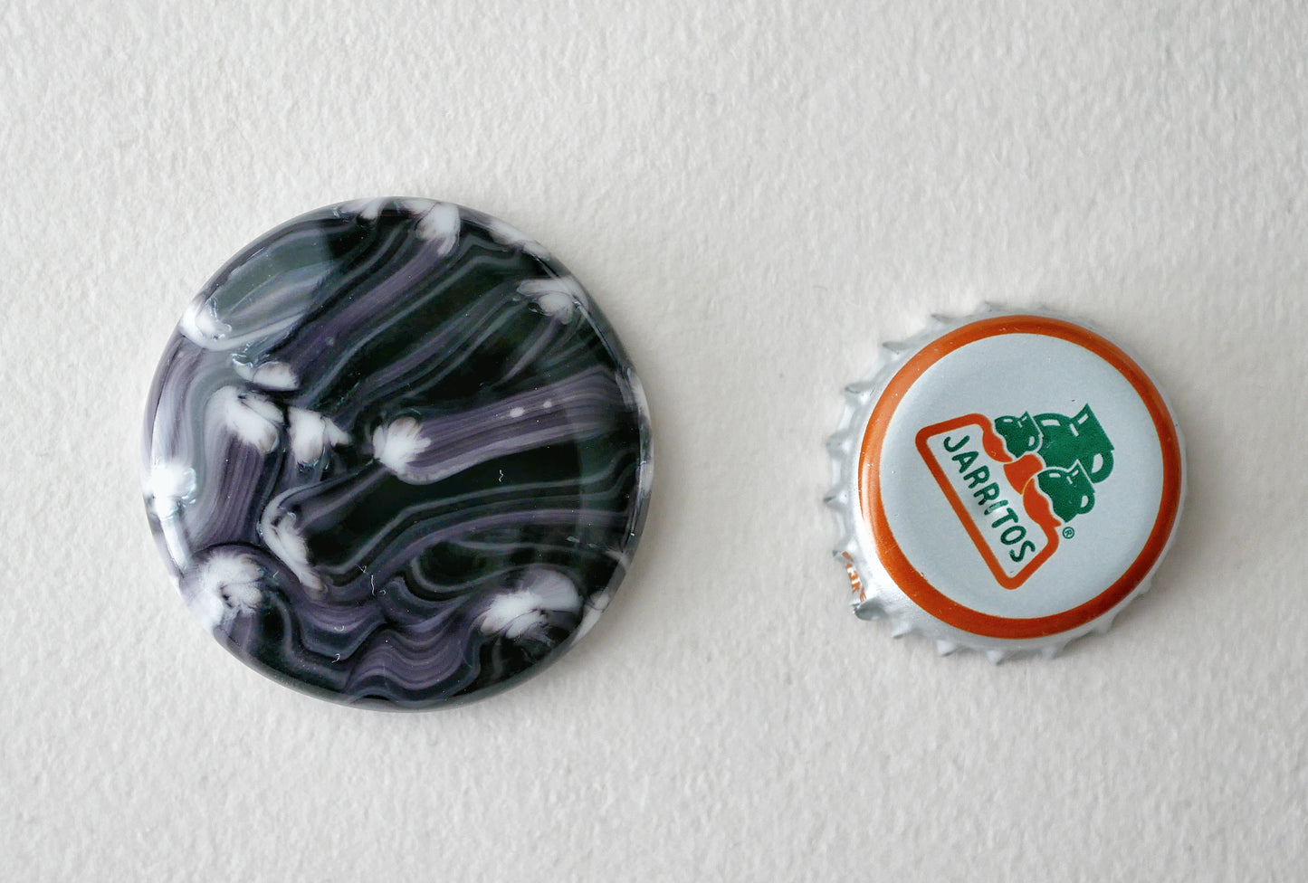 Round Worry Stone: Purple Brushstroke