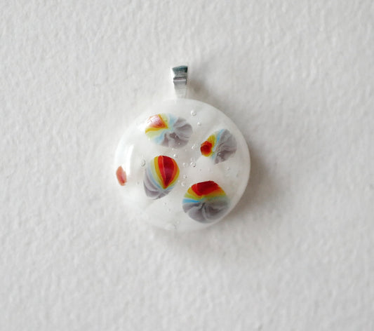 Rainbow Bubble Pendant: Rainbows on Clouds #5 (Sterling Silver) (PENDANT ONLY)