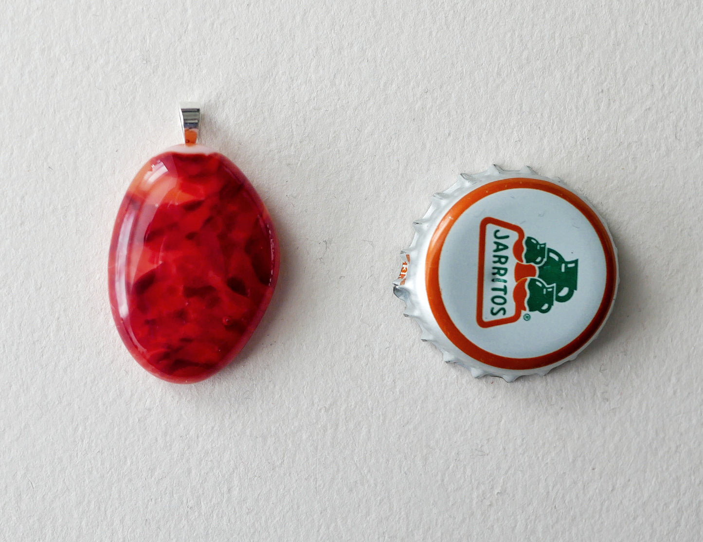 Speckled Red Pendant #2 (Sterling Silver) (PENDANT ONLY)