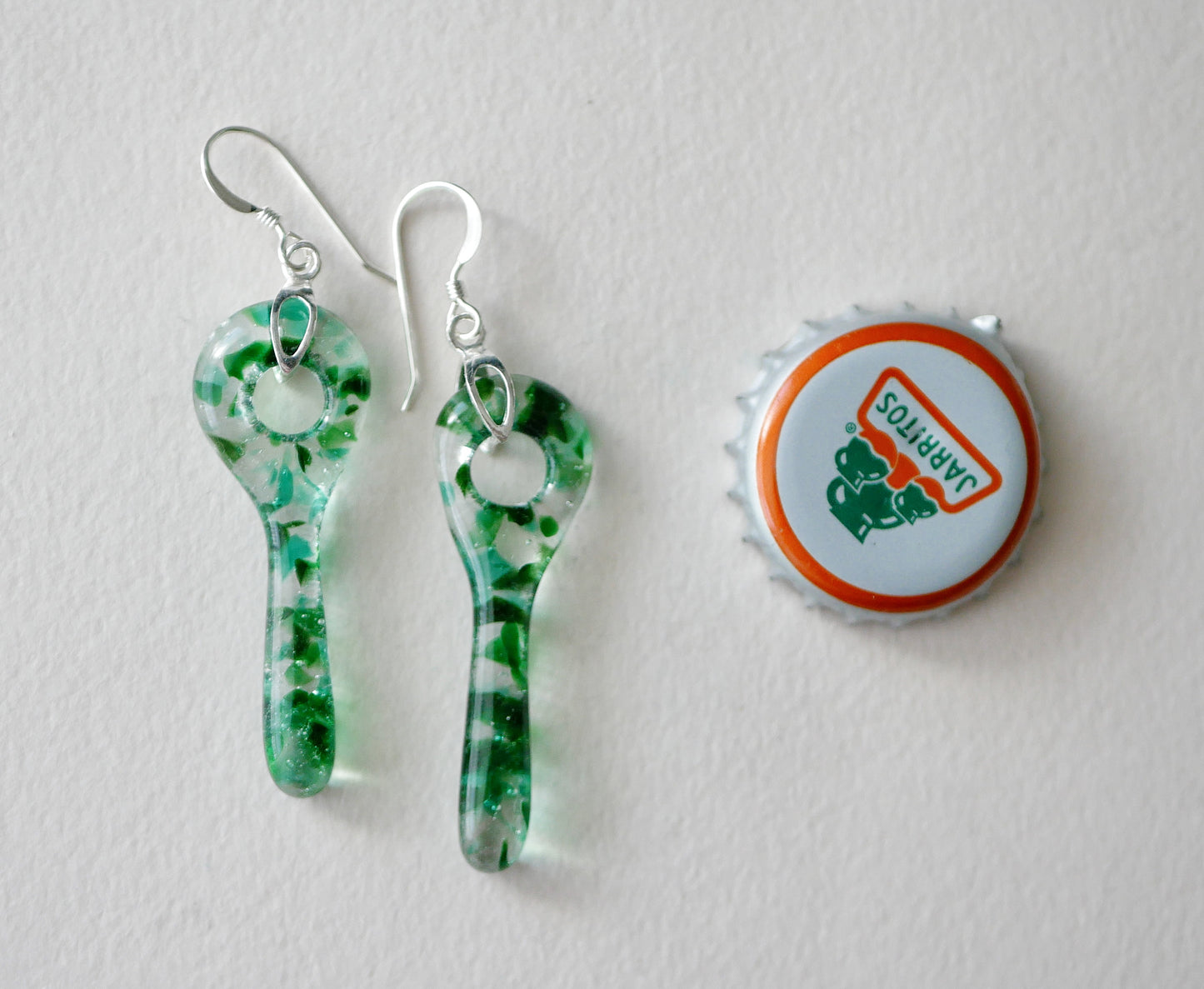 Dangly Green Earrings