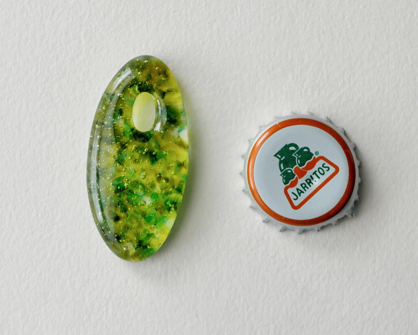 Oval Pendant: Yellow and Green (PENDANT ONLY)
