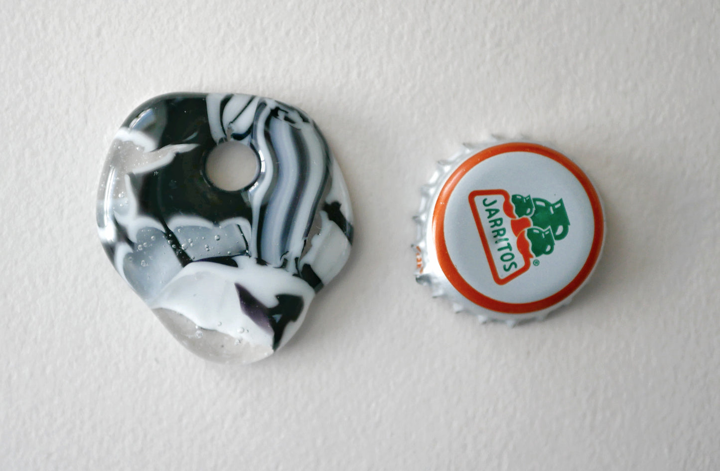 Black and White Blob Pendant with Hole #2 (PENDANT ONLY)