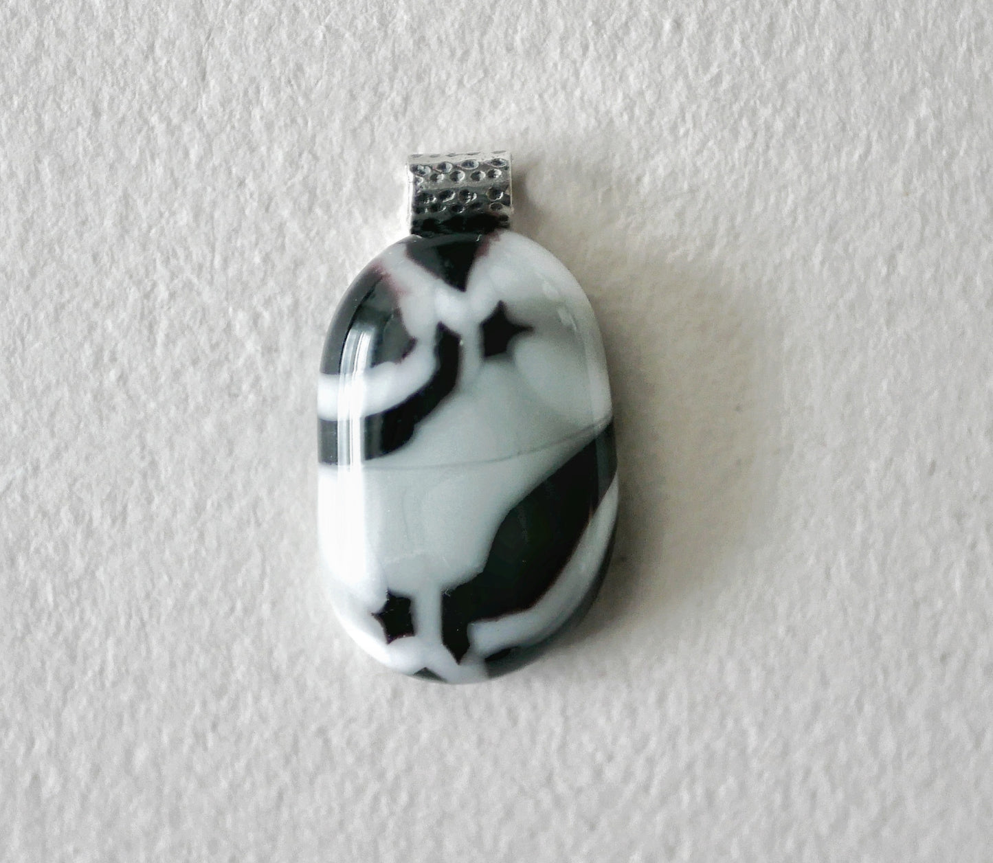 Black, Grey and White Pendant #2 (Sterling Silver) (PENDANT ONLY)