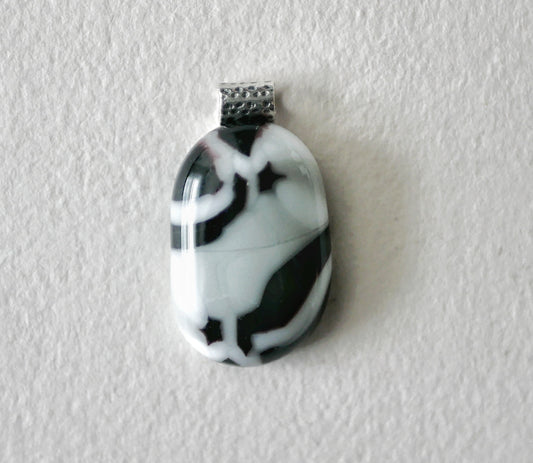 Black, Grey and White Pendant #2 (Sterling Silver) (PENDANT ONLY)