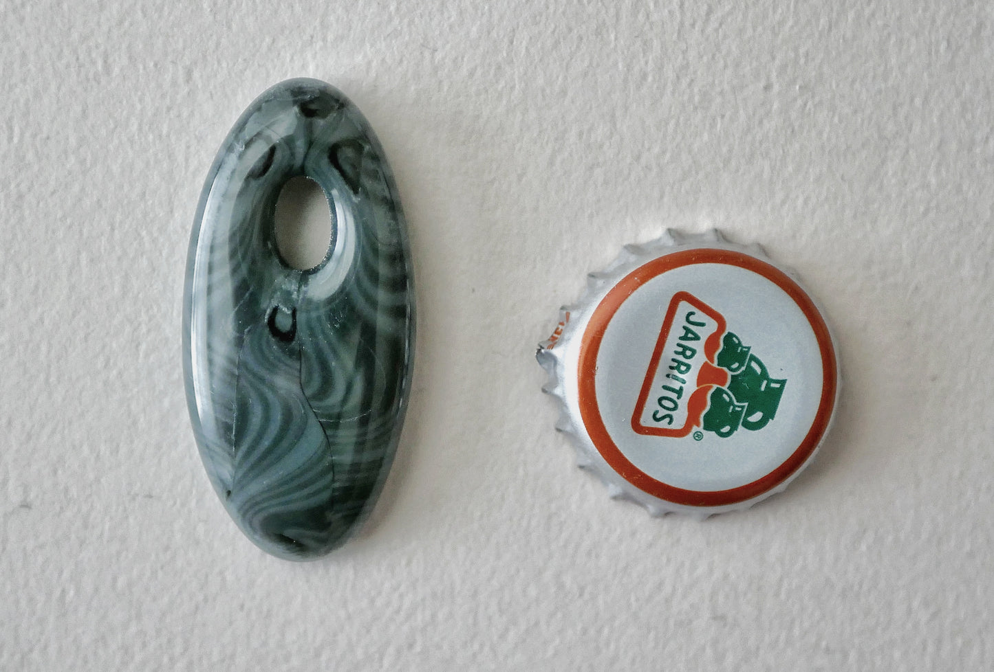 Oval Pendant: Dark Grey Swirl (PENDANT ONLY)