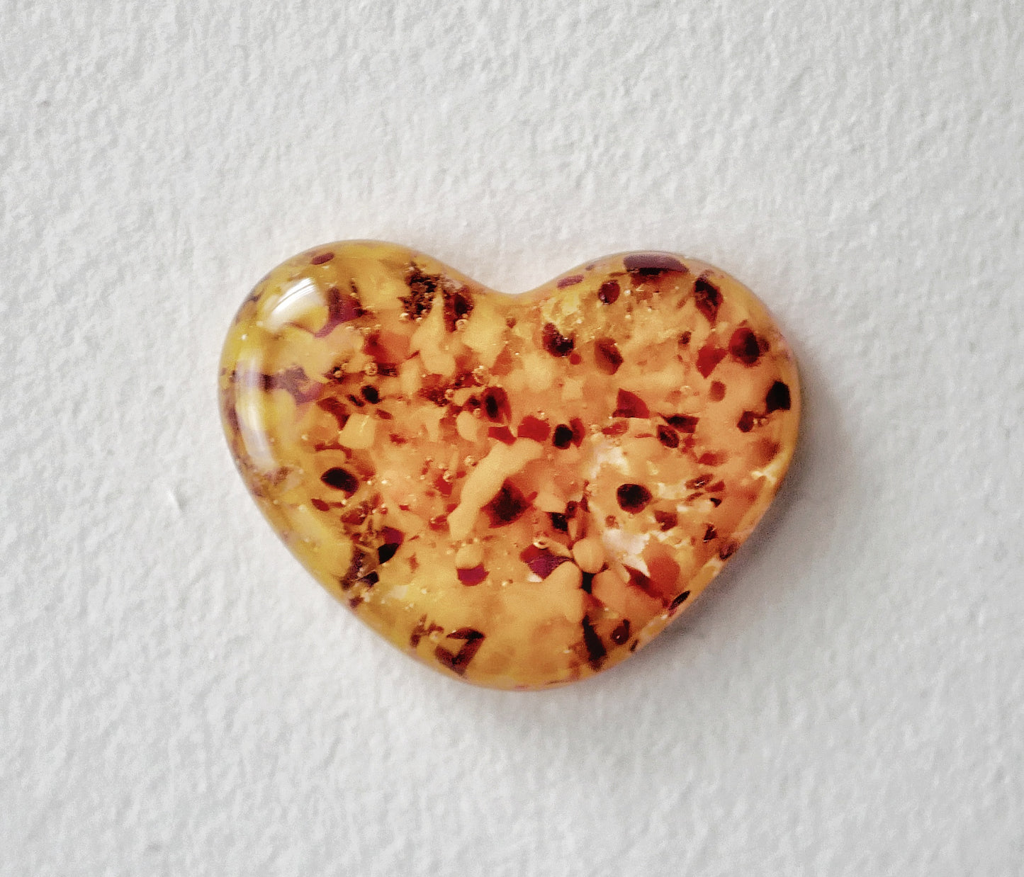 Yellow and Red Mini Pocket Heart