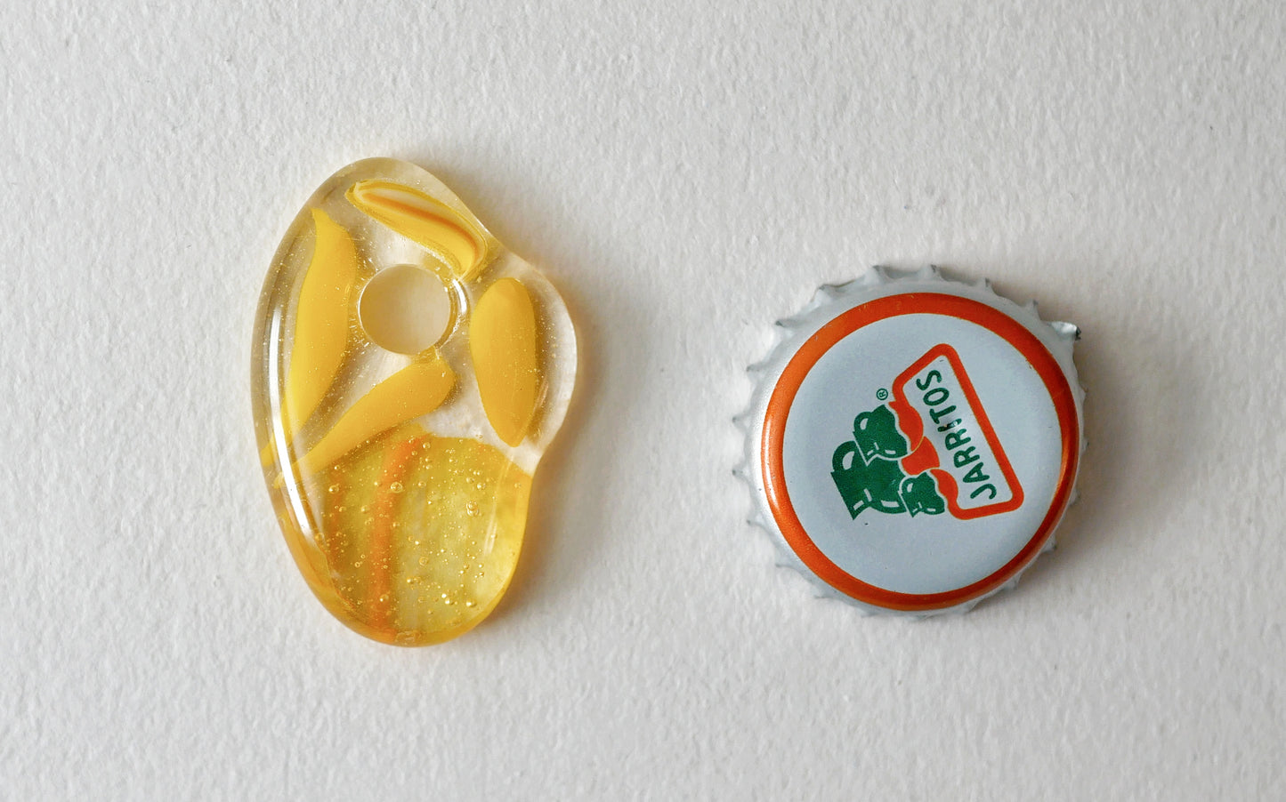 Yellow Blob Pendant with Hole #3 (PENDANT ONLY)