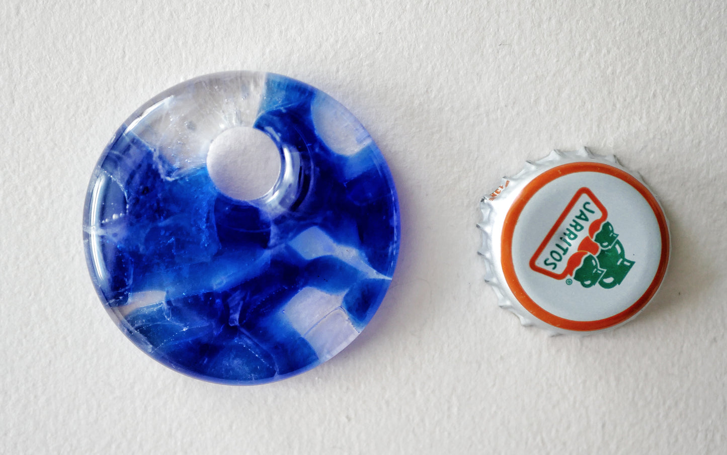 Circle Pendant: Blue and Clear (PENDANT ONLY)
