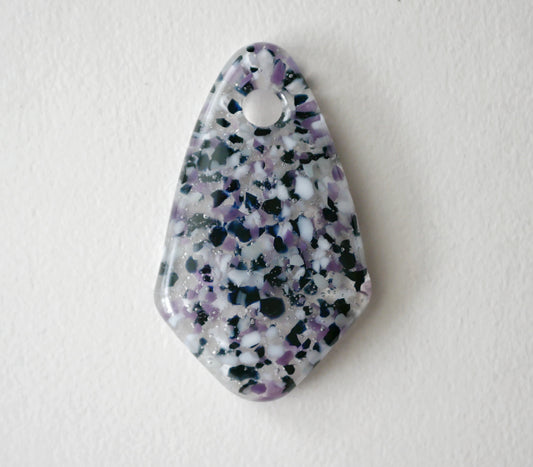Big Kite Shape Pendant: Asexual (Ace) Pride Confetti (PENDANT ONLY)