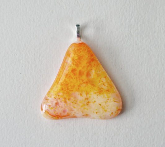 Yellow and Orange Pendant #3 (Base Metal) (PENDANT ONLY)