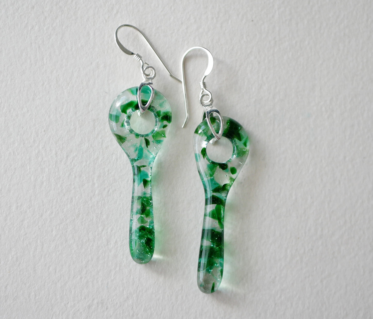 Dangly Green Earrings